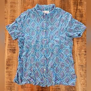 Chubbies Airy, Lightweight Short Sleeve Button Down With Collar Mens Xl